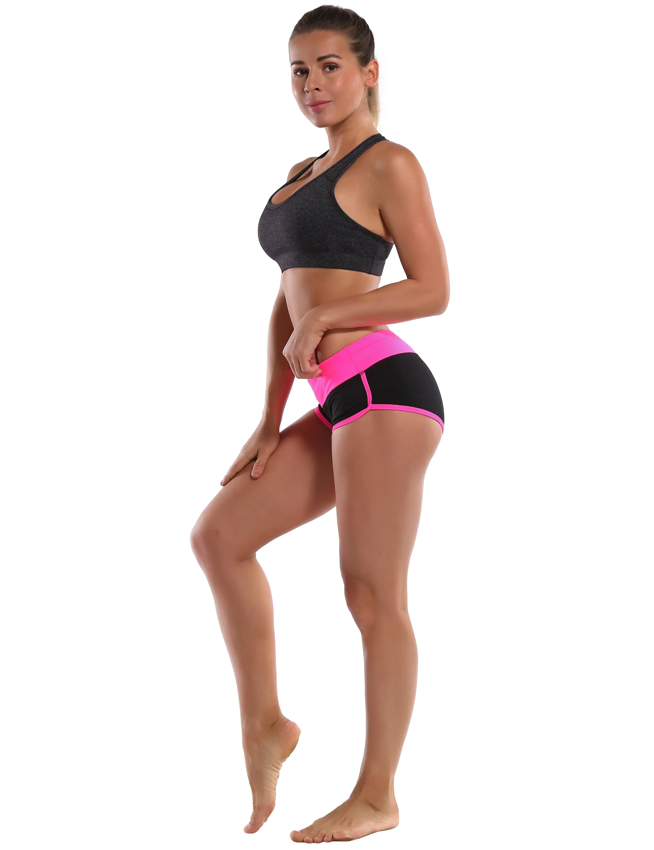 030 Sexy Booty Running Shorts pink_black_Running