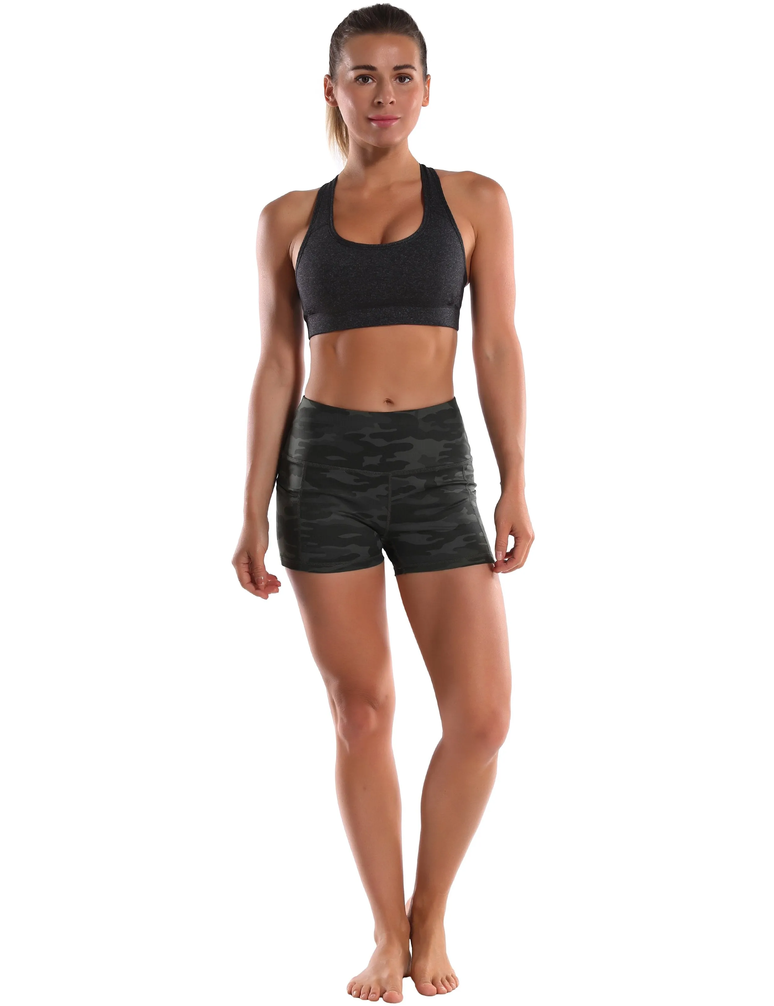 2.5" Printed Side Pockets Running Shorts dimgraycamo ins_Running