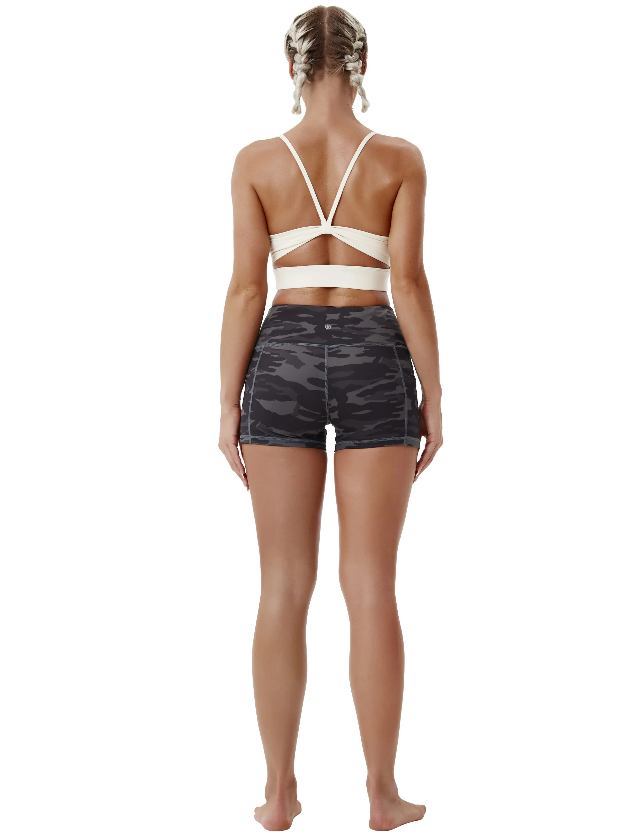 2.5" Printed Side Pockets Running Shorts dimgraycamo_Running