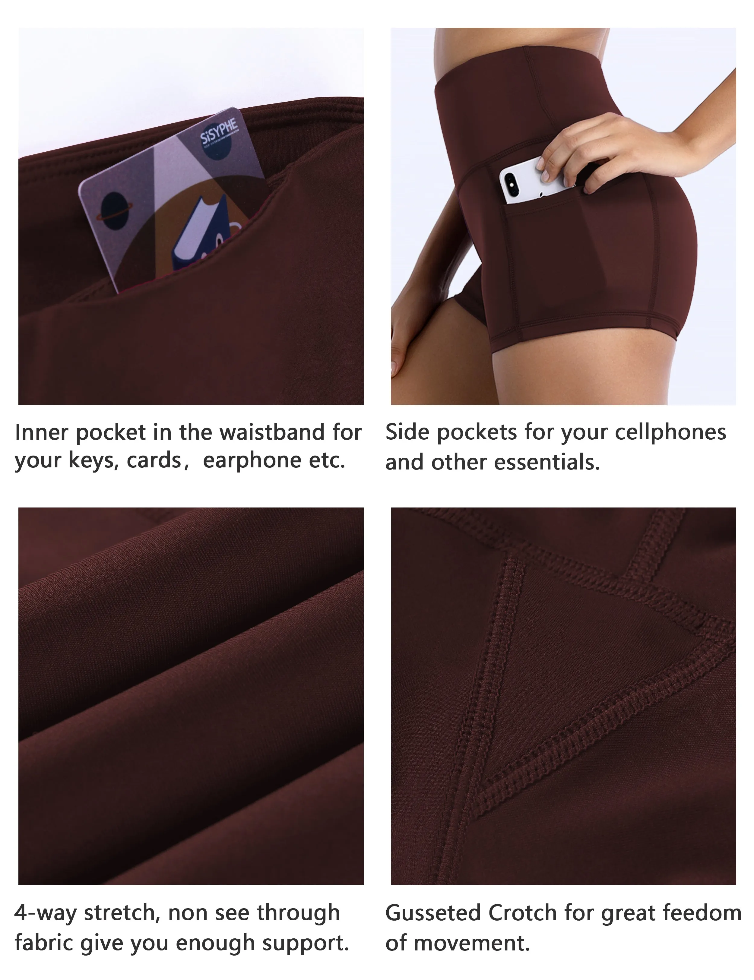 2.5" Side Pockets Running Shorts mahoganymaroon_Running