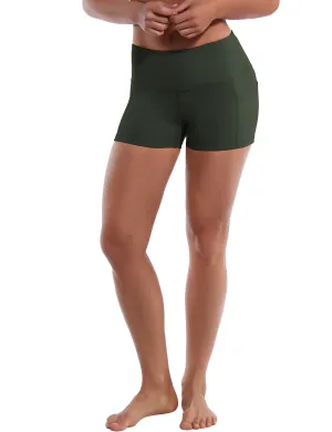 2.5" Side Pockets Running Shorts olivegray_Running