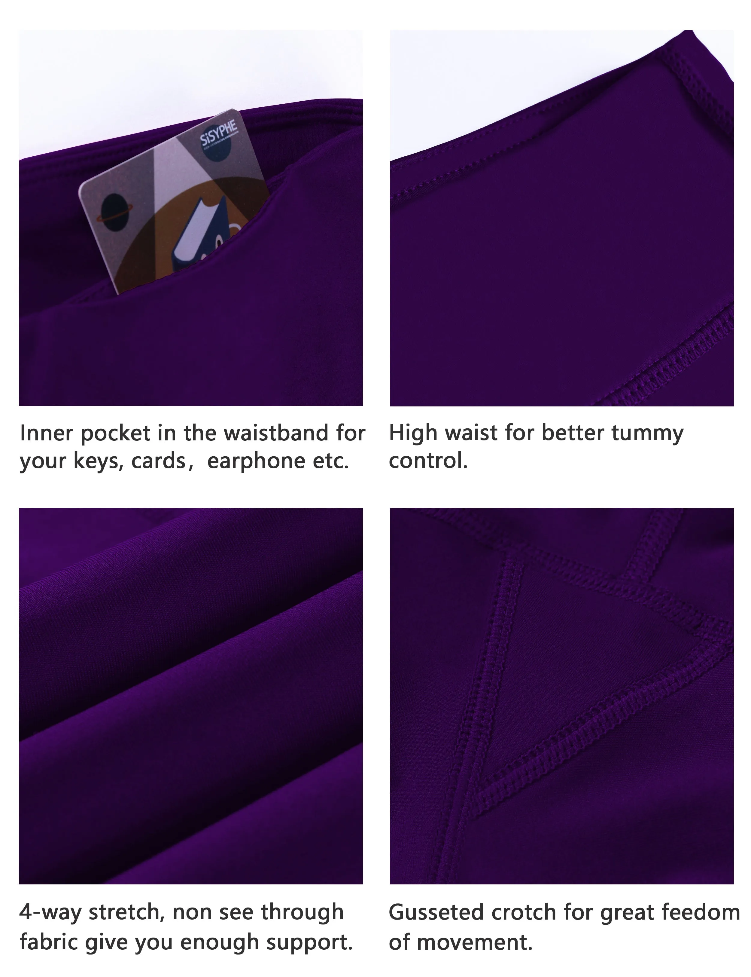 8" High Waist Running Shorts eggplantpurple_Running
