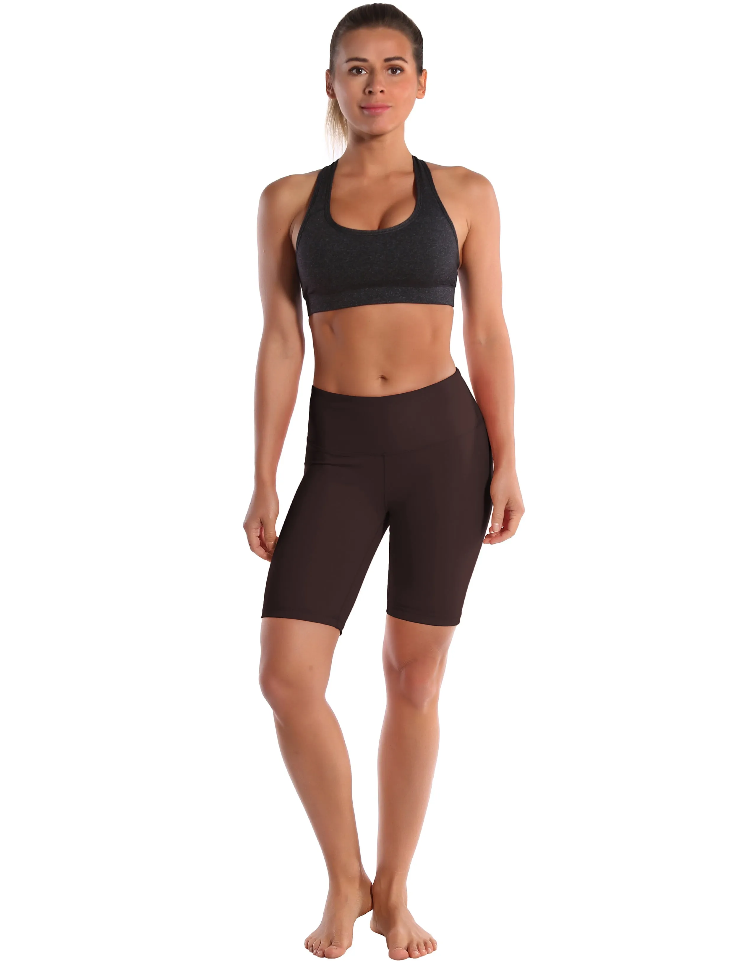 8" High Waist Running Shorts mahoganymaroon_Running