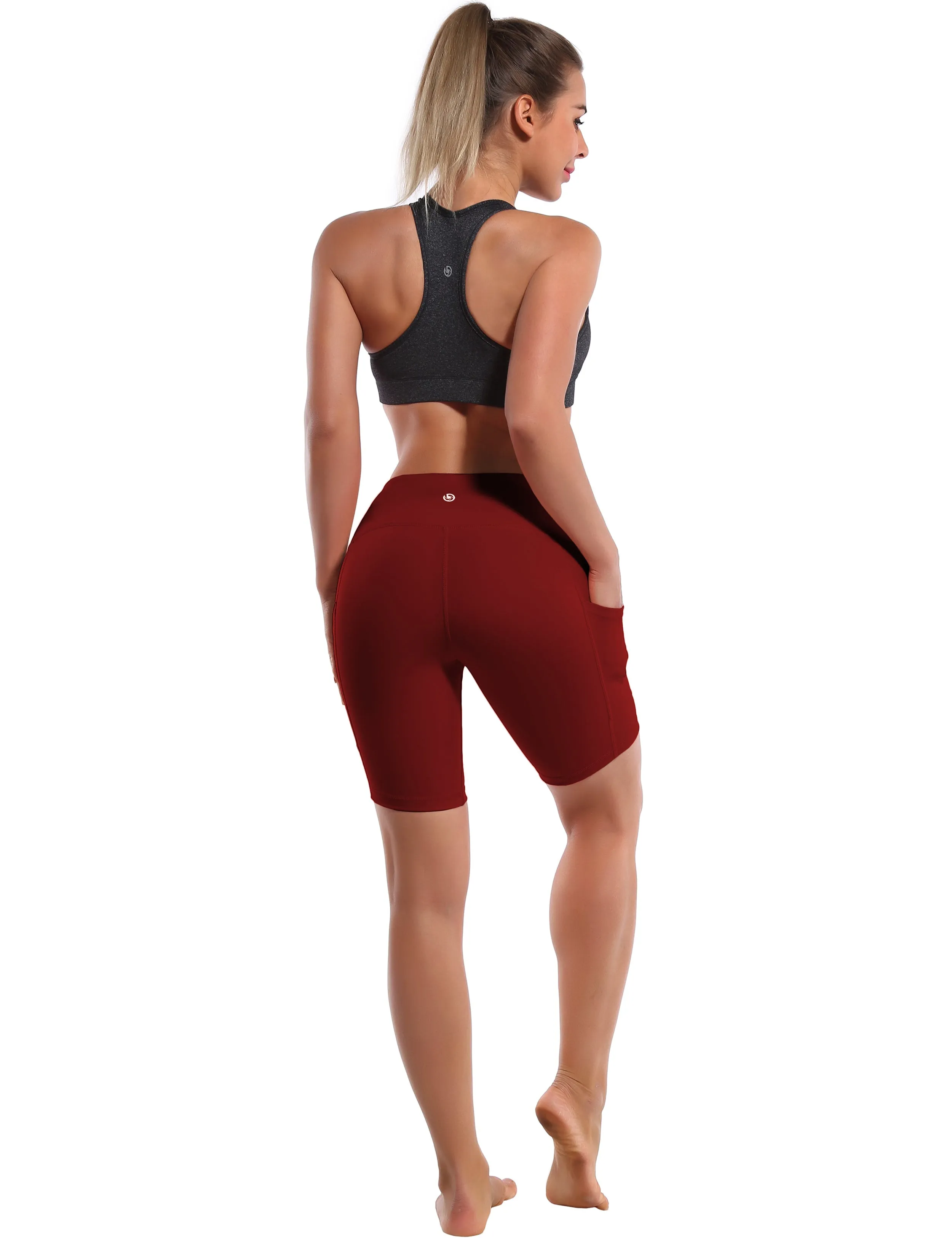 8" Side Pockets Running Shorts cherryred_Running