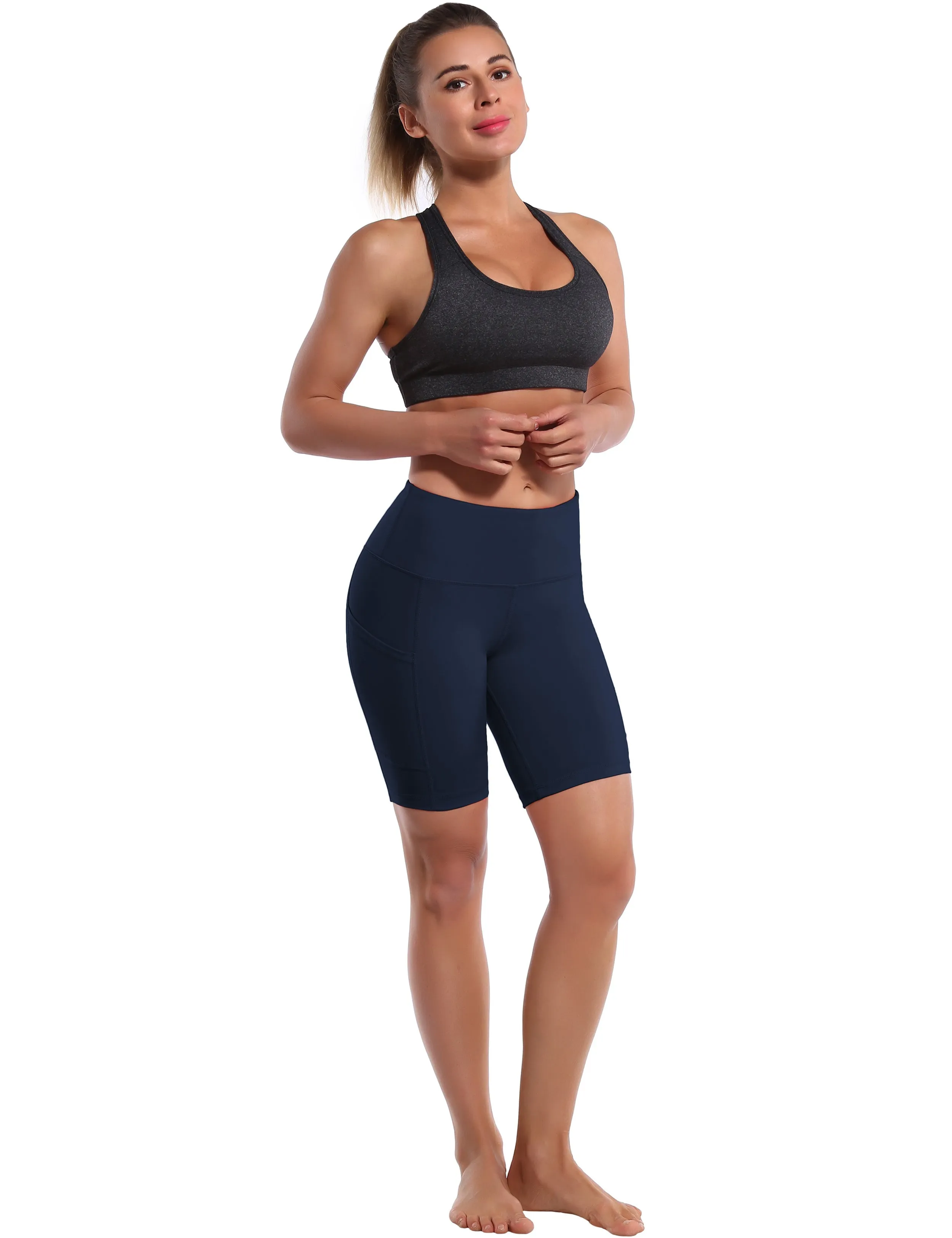 8" Side Pockets Running Shorts darknavy_Running