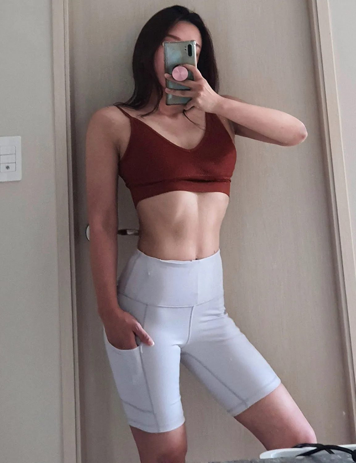 8" Side Pockets Running Shorts lightgray ins_Running