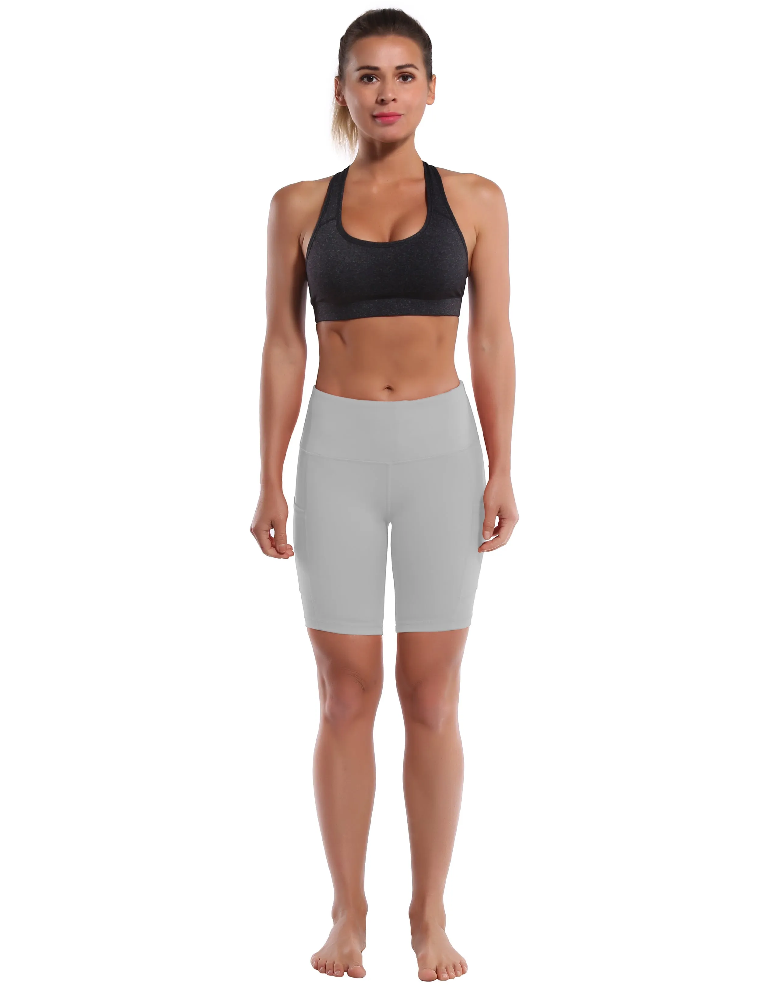 8" Side Pockets Running Shorts lightgray_Running