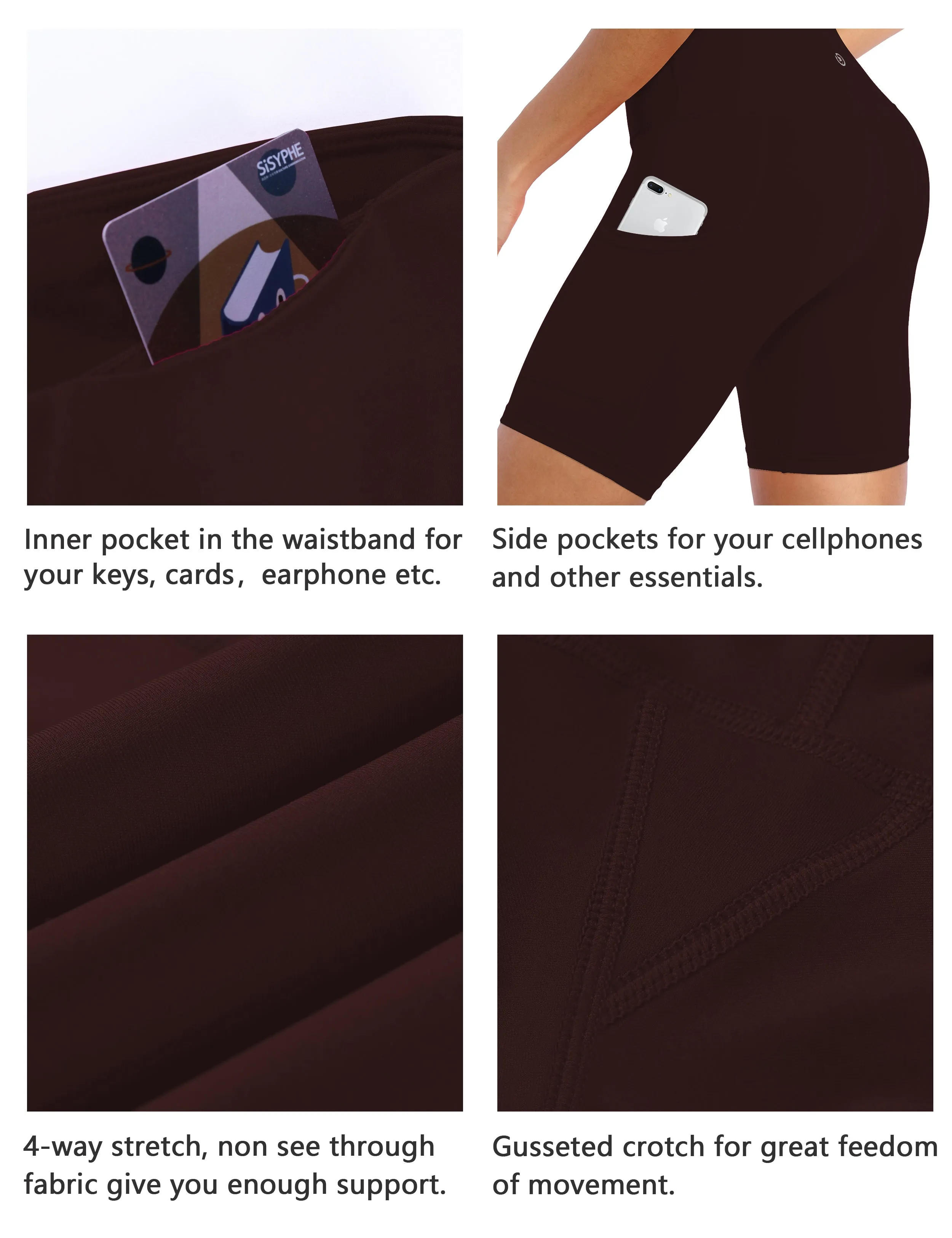 8" Side Pockets Running Shorts mahoganymaroon_Running