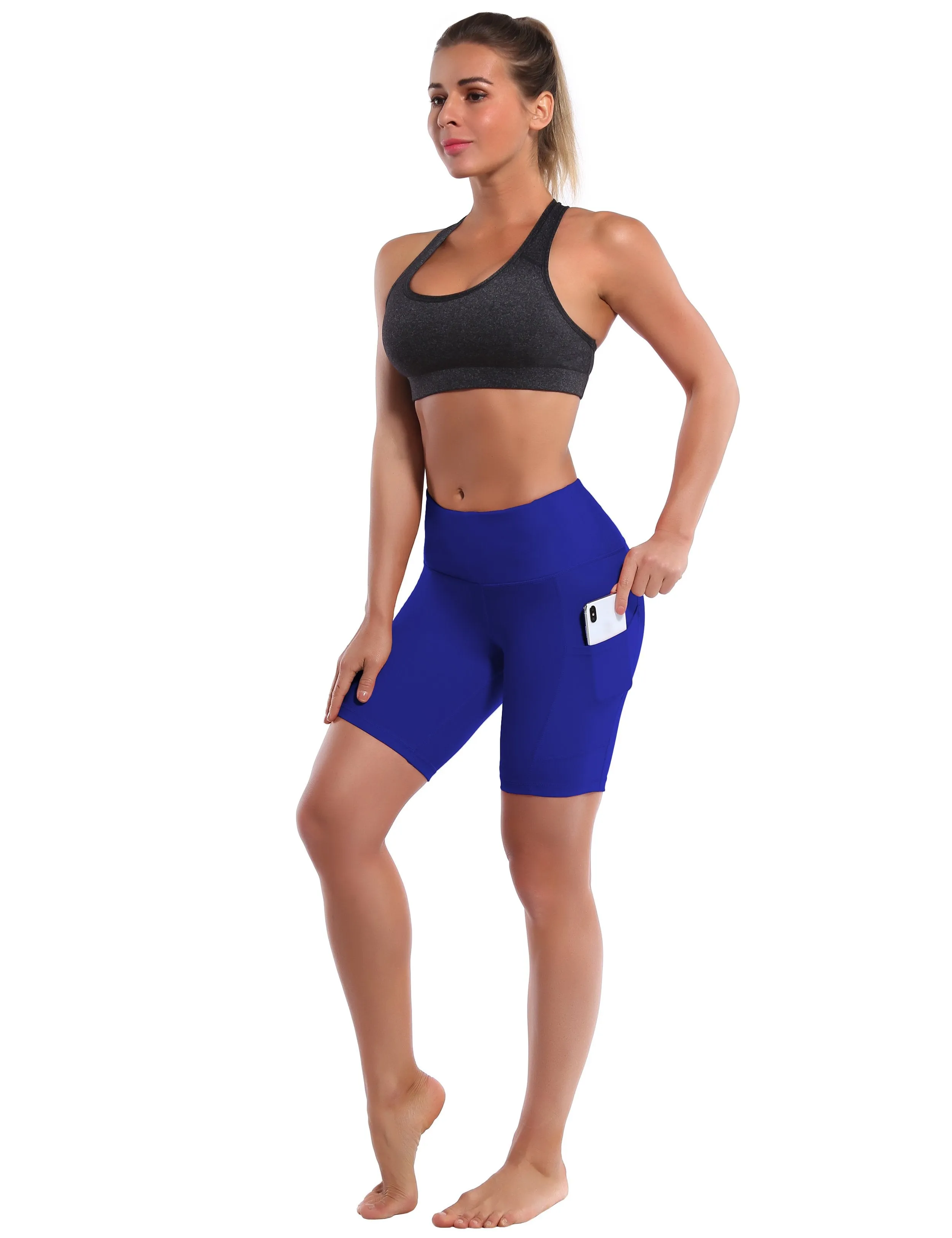 8" Side Pockets Running Shorts navy ins_Running