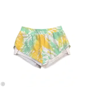 Athletic Shorts By Fabletics In Green & Yellow, Size: L