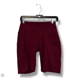 Athletic Shorts By Zenana Outfitters In Burgundy, Size: L