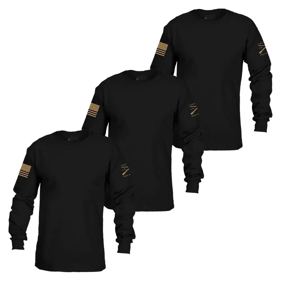 Basic Long Sleeve Black 3-Pack