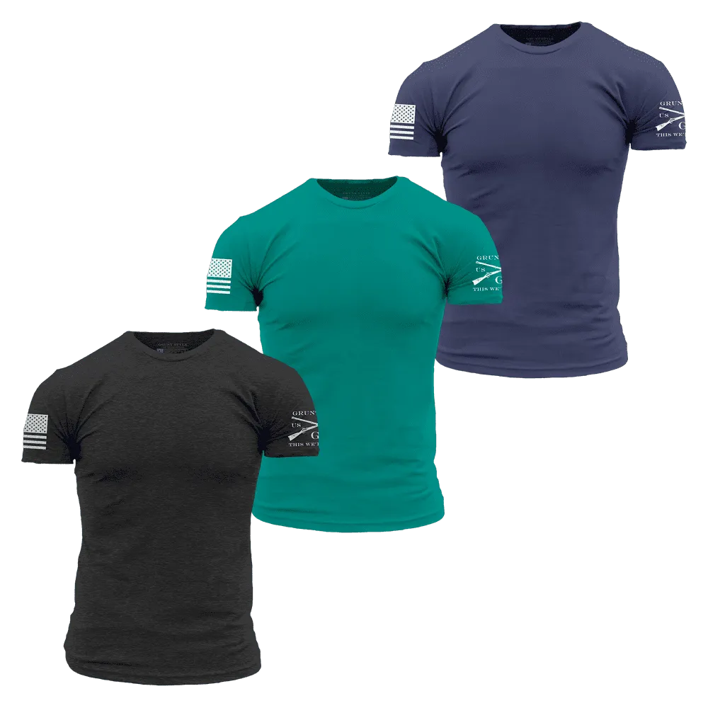 Basic T-Shirt Black Water 3-Pack