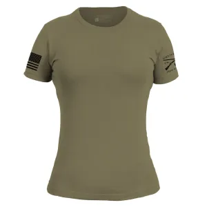Basic T-Shirt Women's Slim Fit - Military Green