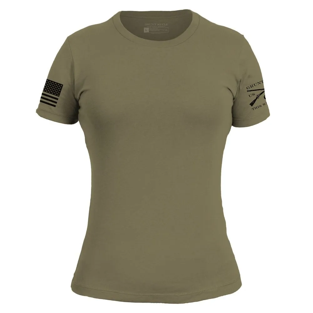 Basic T-Shirt Women's Slim Fit - Military Green