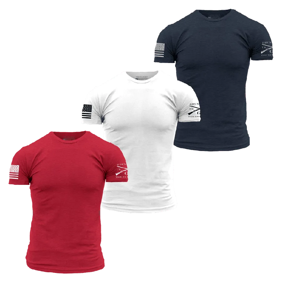 Basic T-Shirts - Patriot Pack - 3 Pack