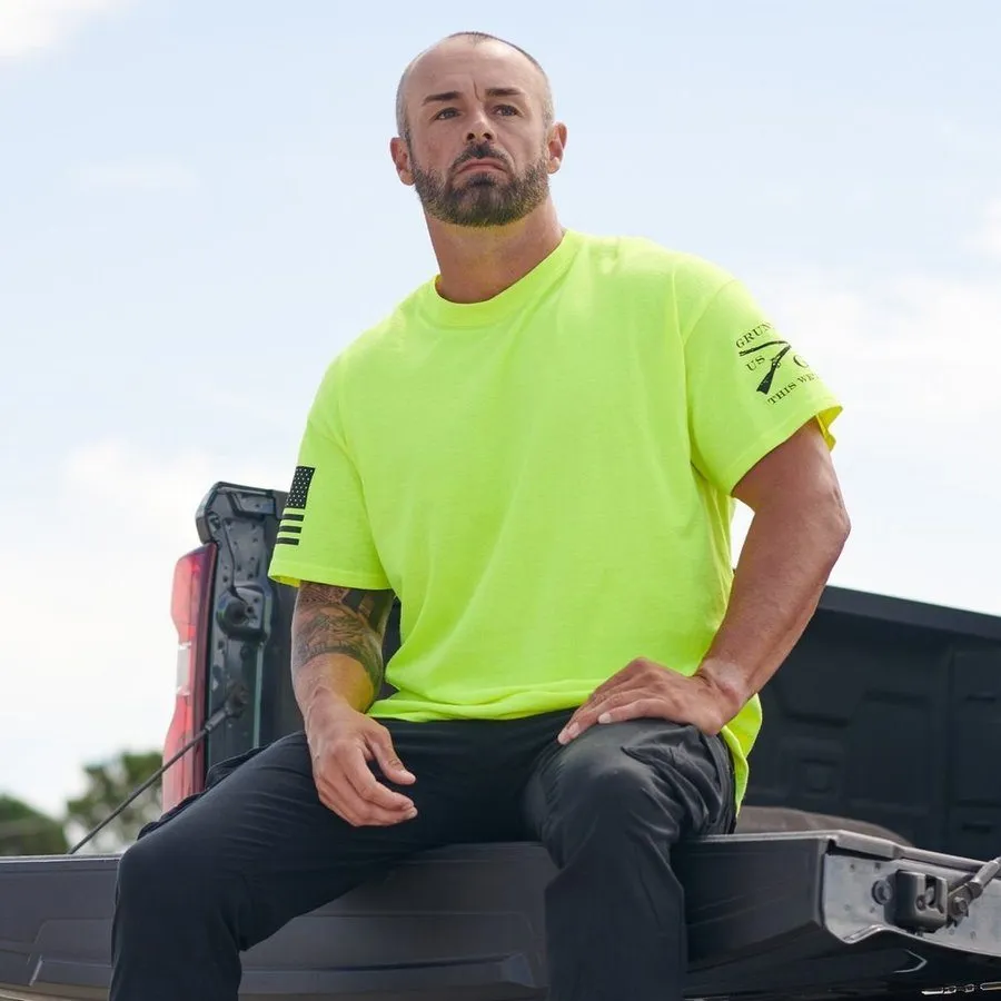 Basic T-Shirts - Safety Green - 3 Pack