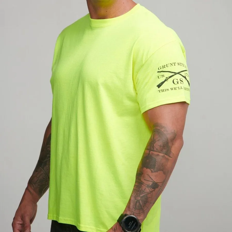 Basic T-Shirts - Safety Green - 3 Pack