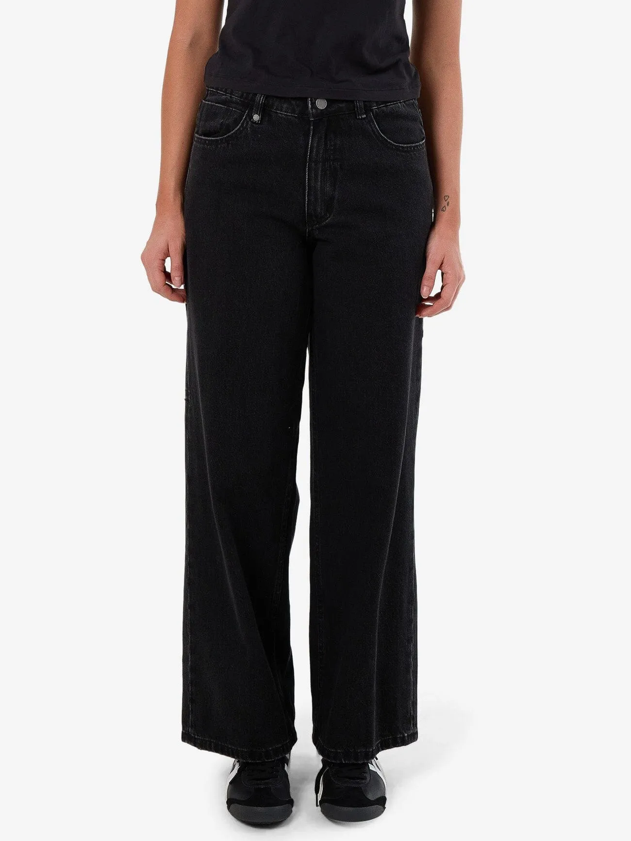 Billie Low Rise Baggy Jean - Aged Black