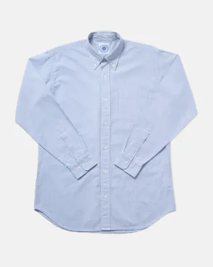 BLUE/WHITE STRIPE SEERSUCKER SHIRT