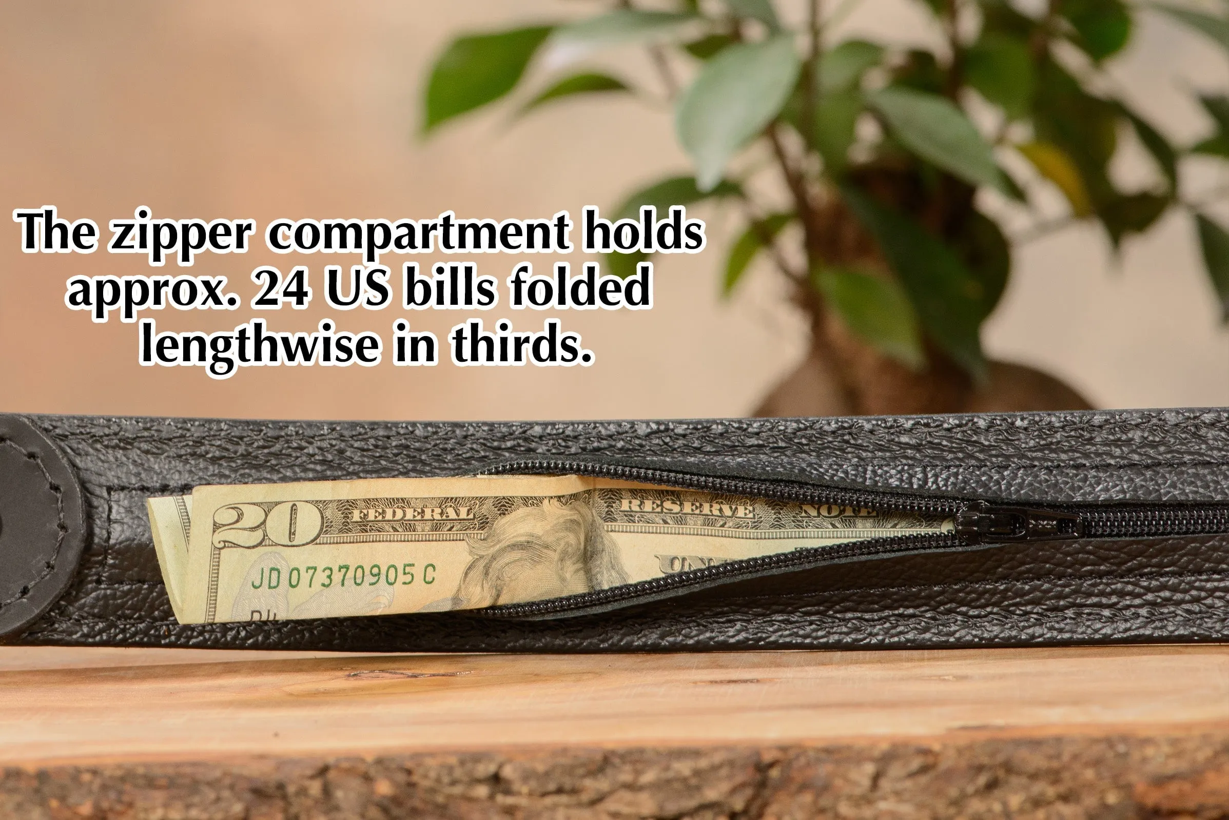 Brown American Alligator Money Belt With 25" Zipper 1.50" Wide