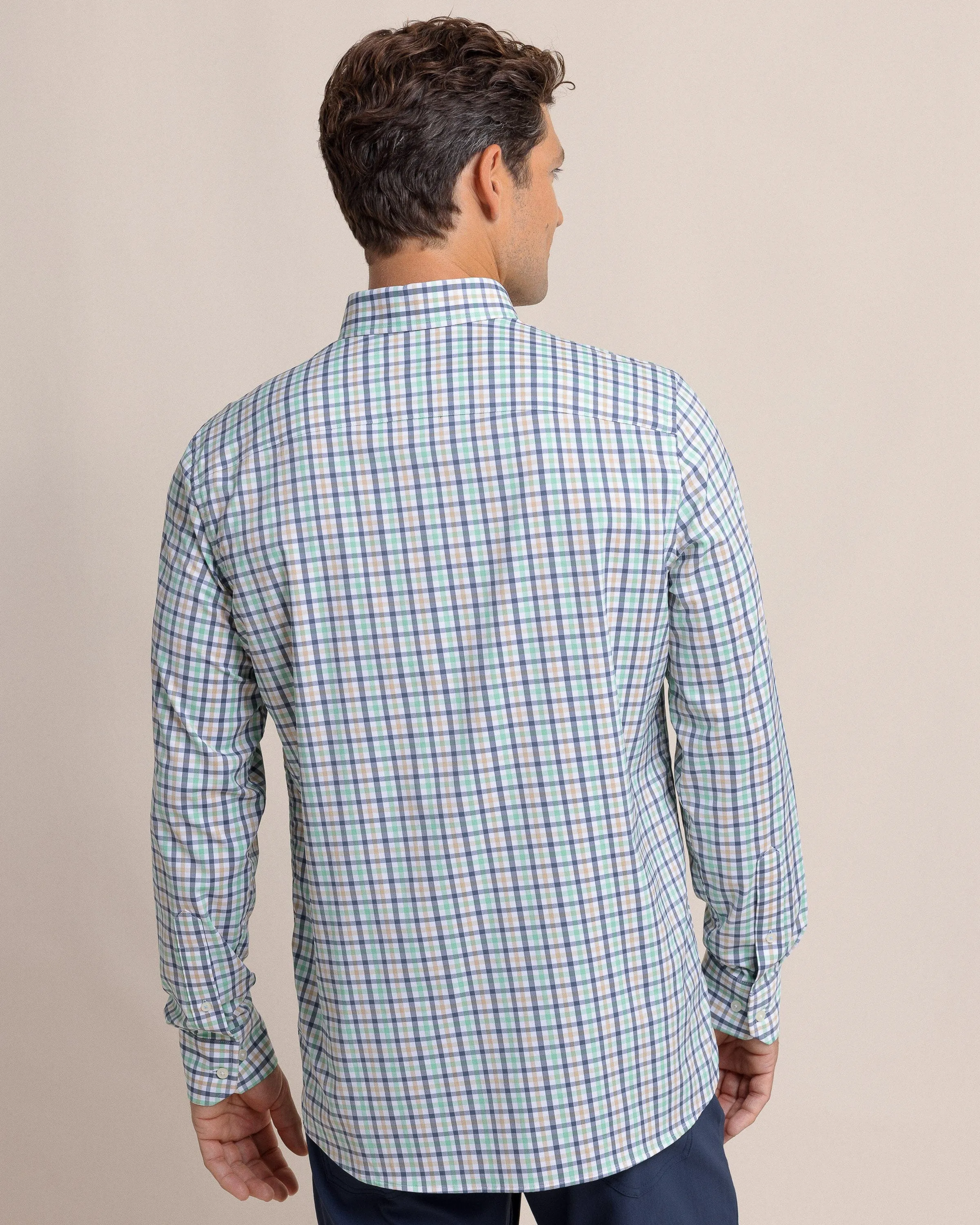 brrr°® Intercoastal Glenmoor Plaid Long Sleeve Sport Shirt