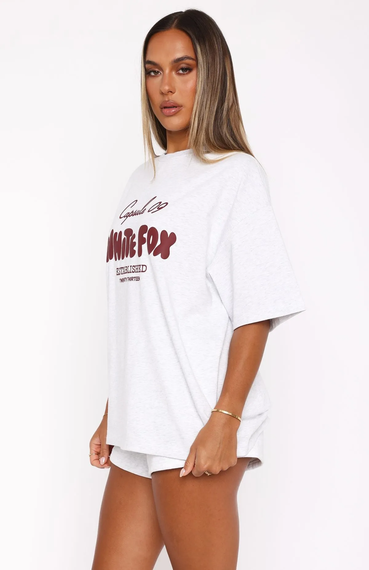 Capsule 9 Star Of The Moment Oversized Tee Grey Marle