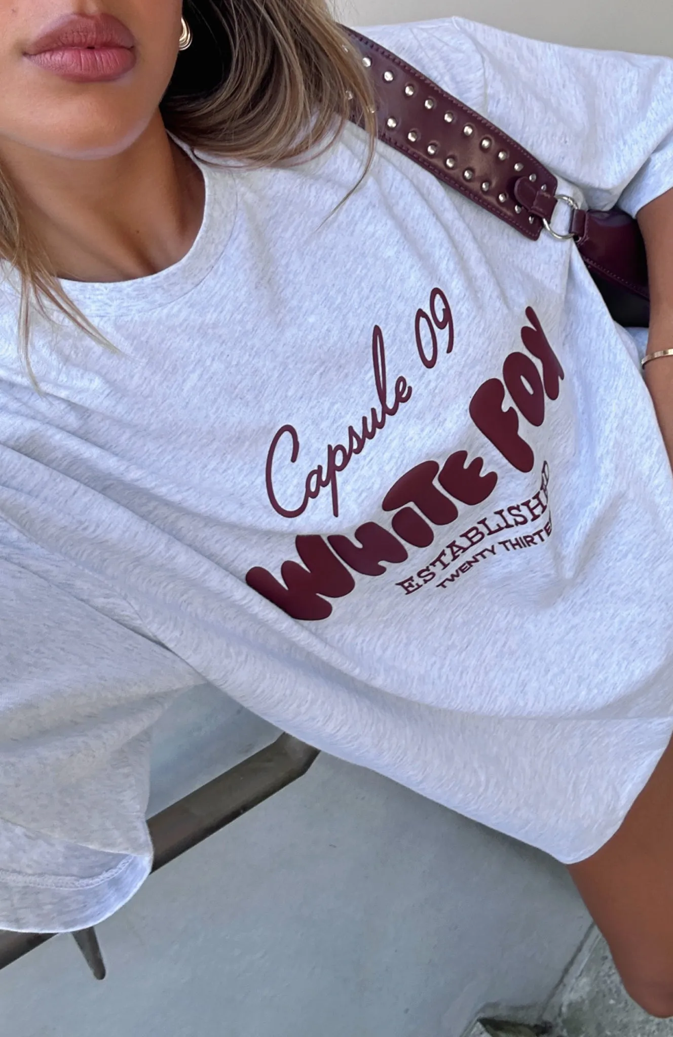 Capsule 9 Star Of The Moment Oversized Tee Grey Marle