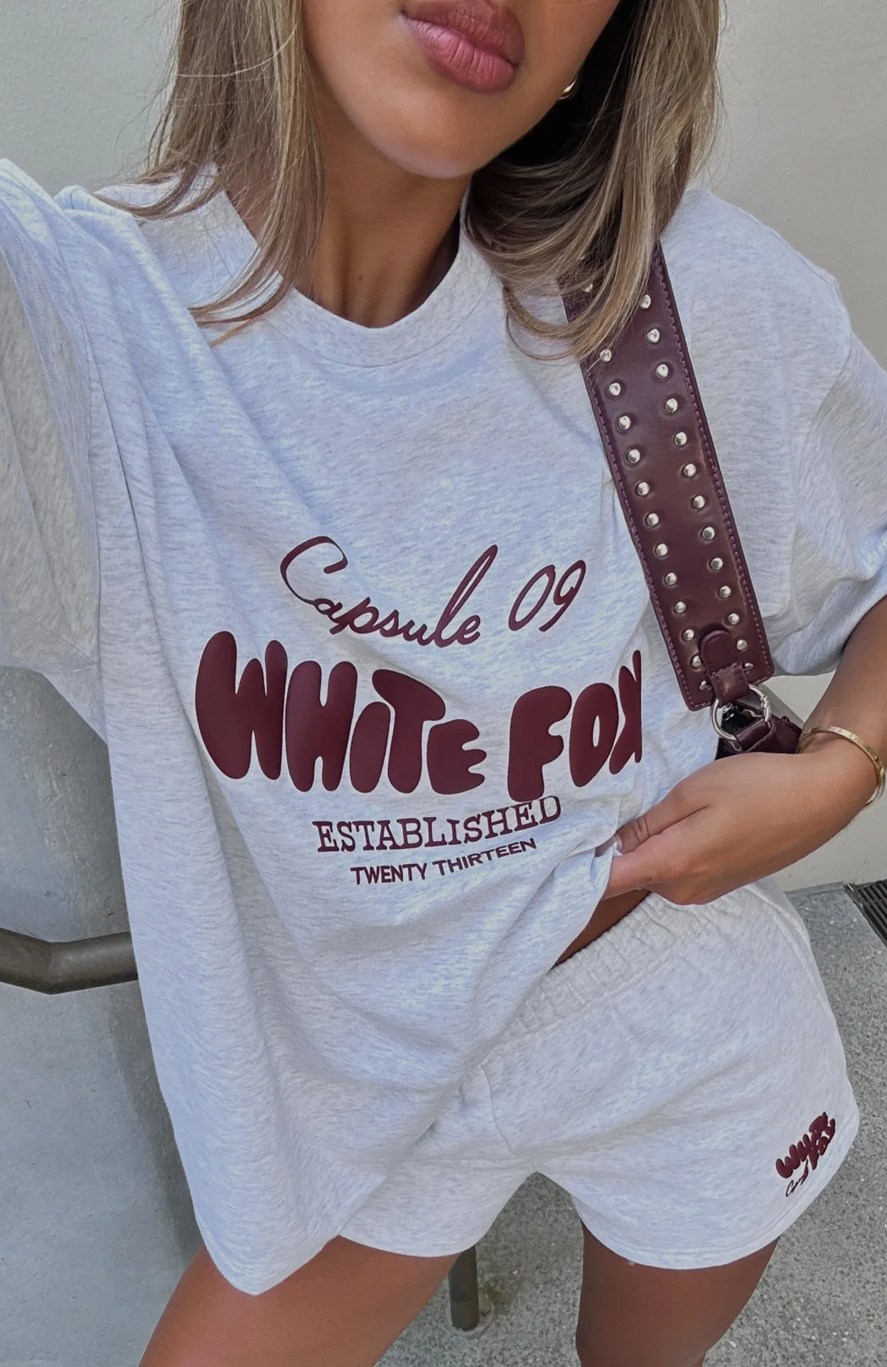 Capsule 9 Star Of The Moment Oversized Tee Grey Marle