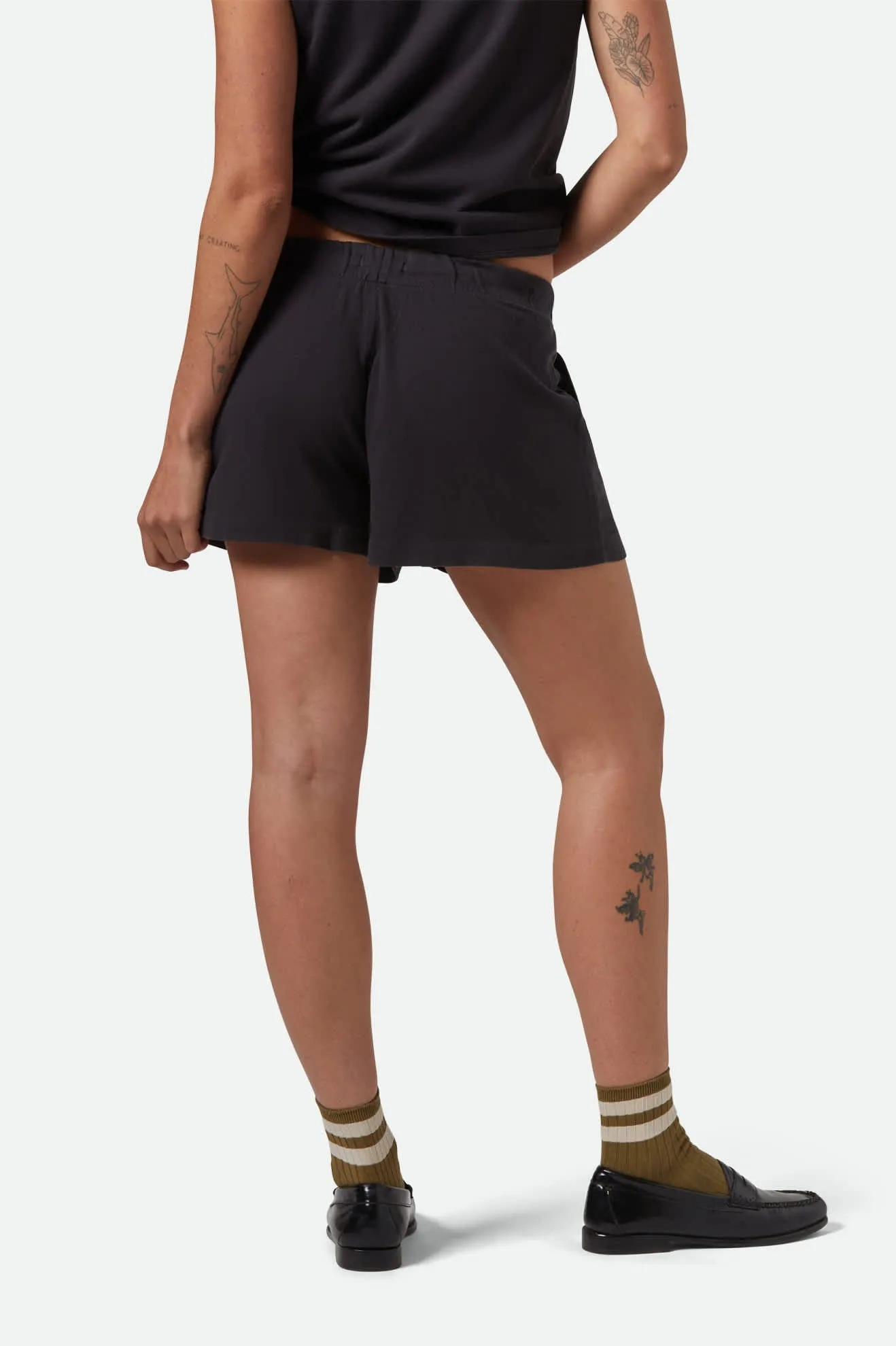 Carefree Organic Garment Dyed Lounge Short - Black