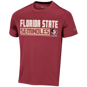 Champion Men's Florida State Seminoles/Seminole Logo Short Sleeve Performance T-shirt - Garnet