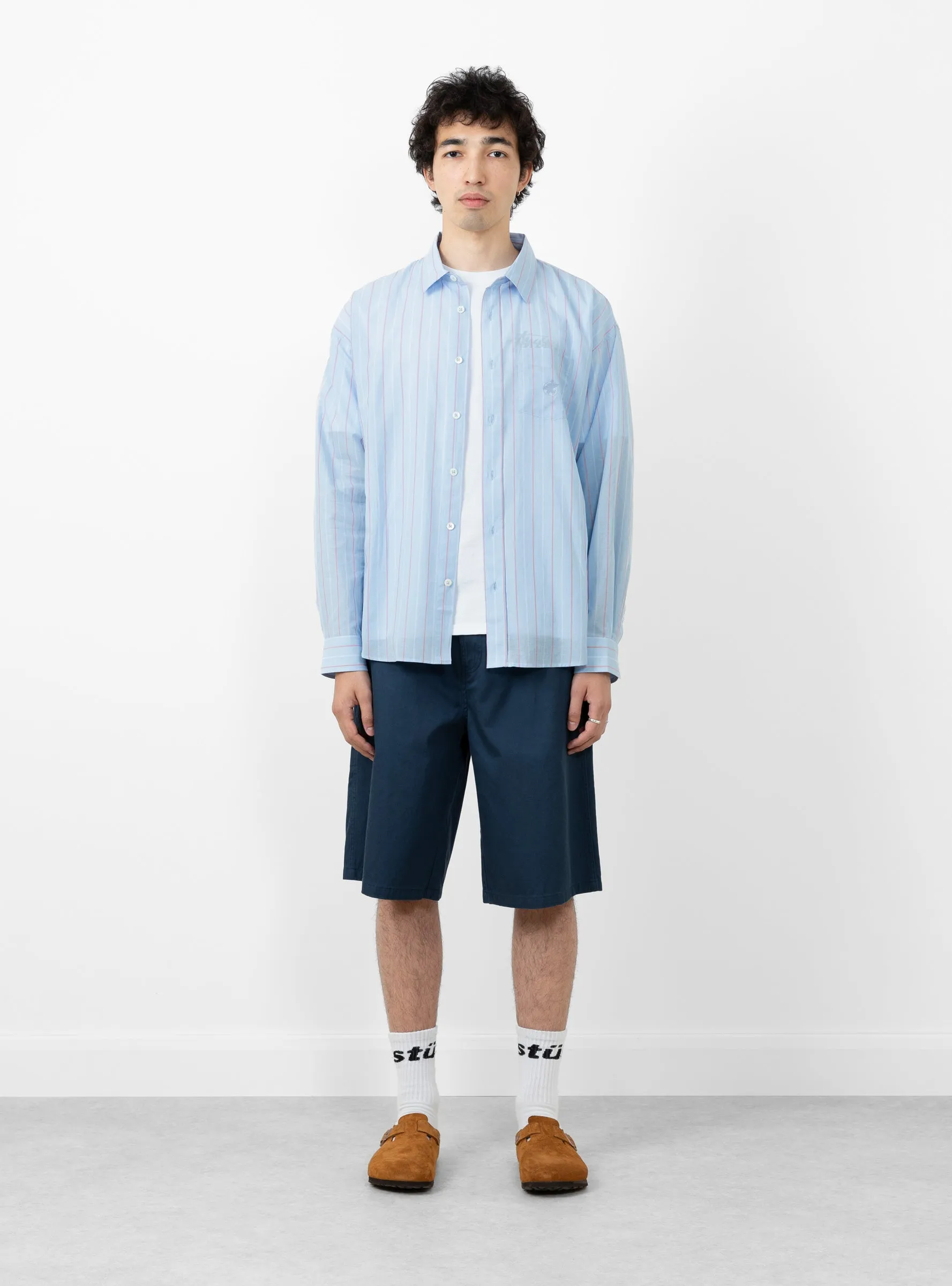 Classic LS Shirt Stripe Light Blue