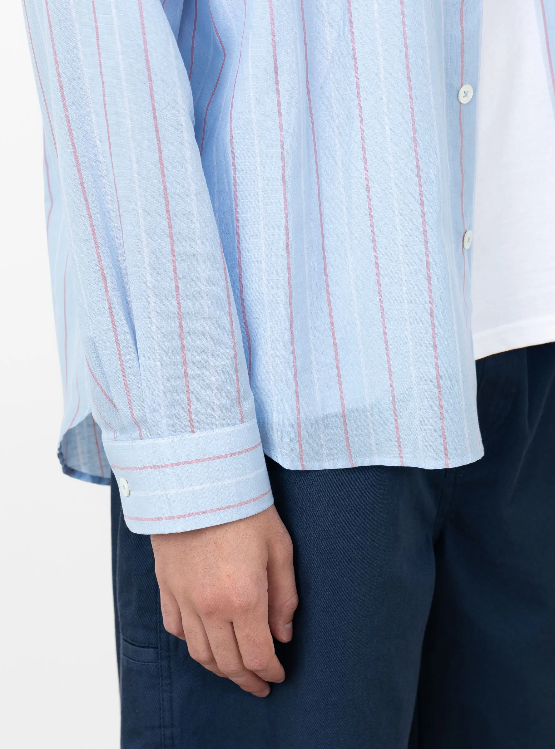 Classic LS Shirt Stripe Light Blue