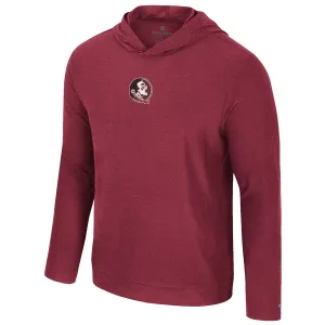 Colosseum Men's Seminole Logo Long Sleeve Hooded T-shirt - Garnet