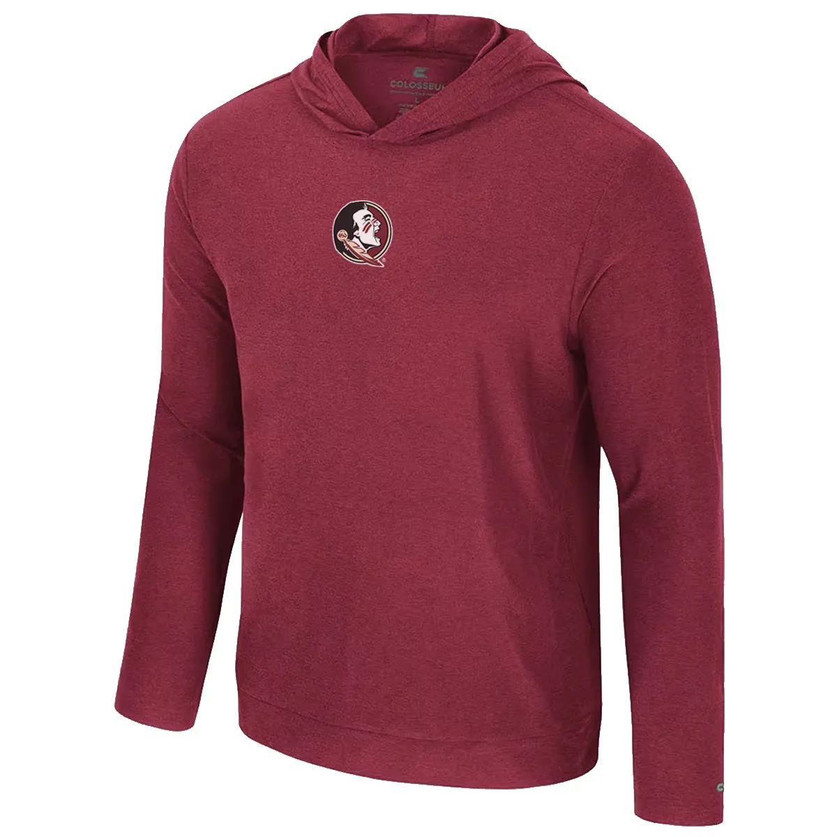 Colosseum Men's Seminole Logo Long Sleeve Hooded T-shirt - Garnet