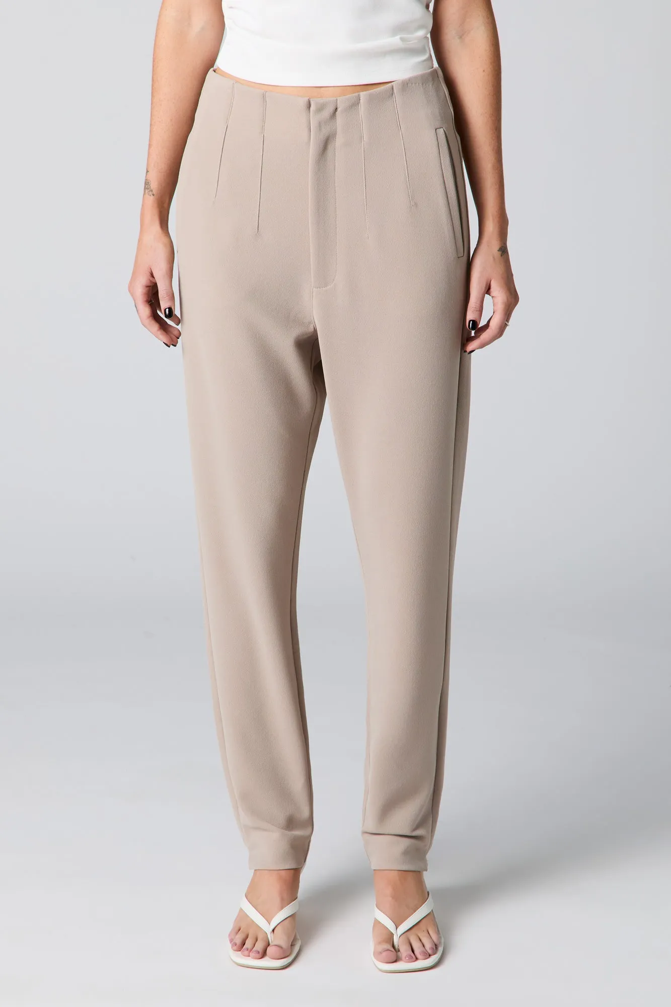 Crepe Slim Dress Pant