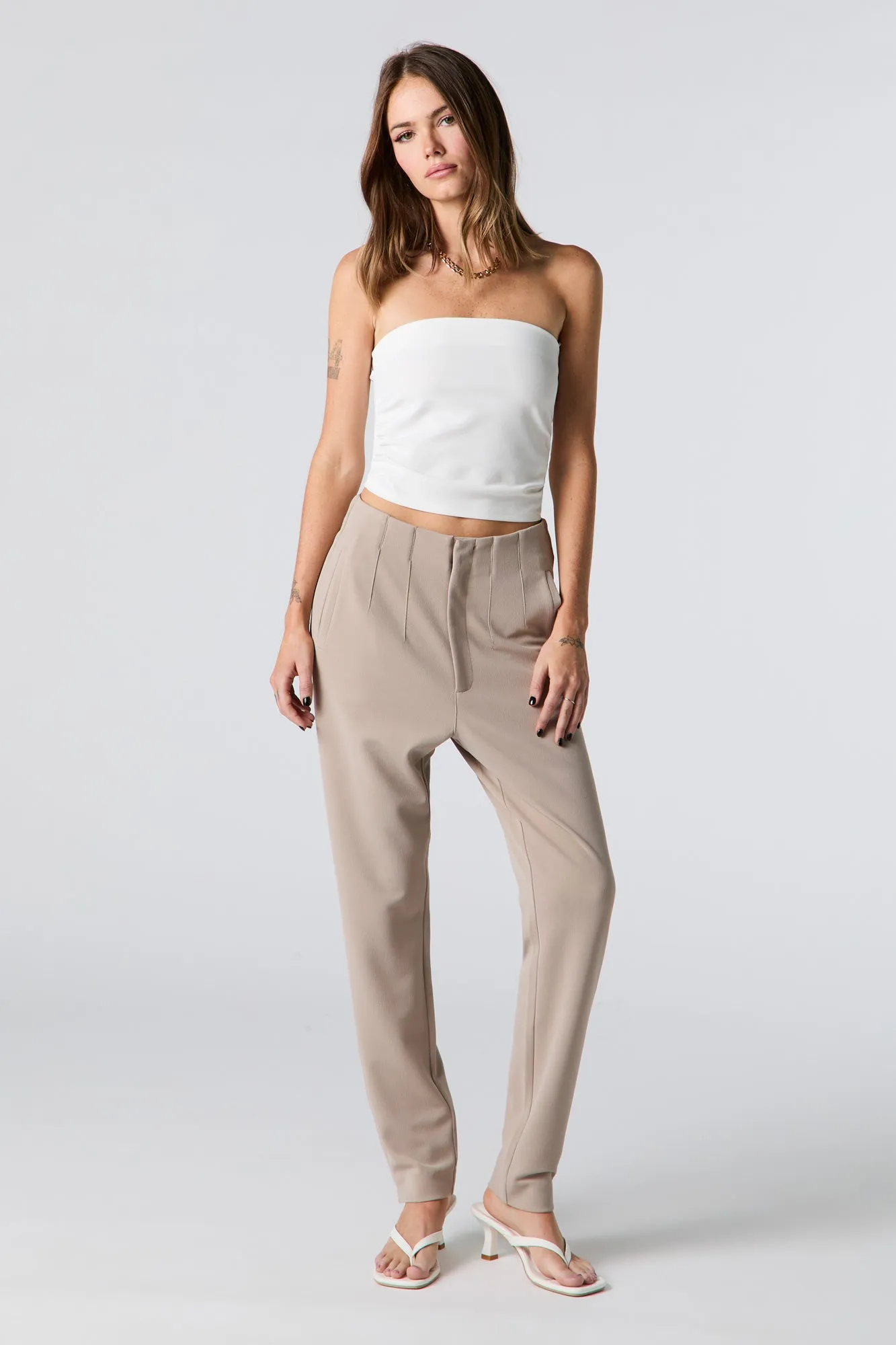 Crepe Slim Dress Pant