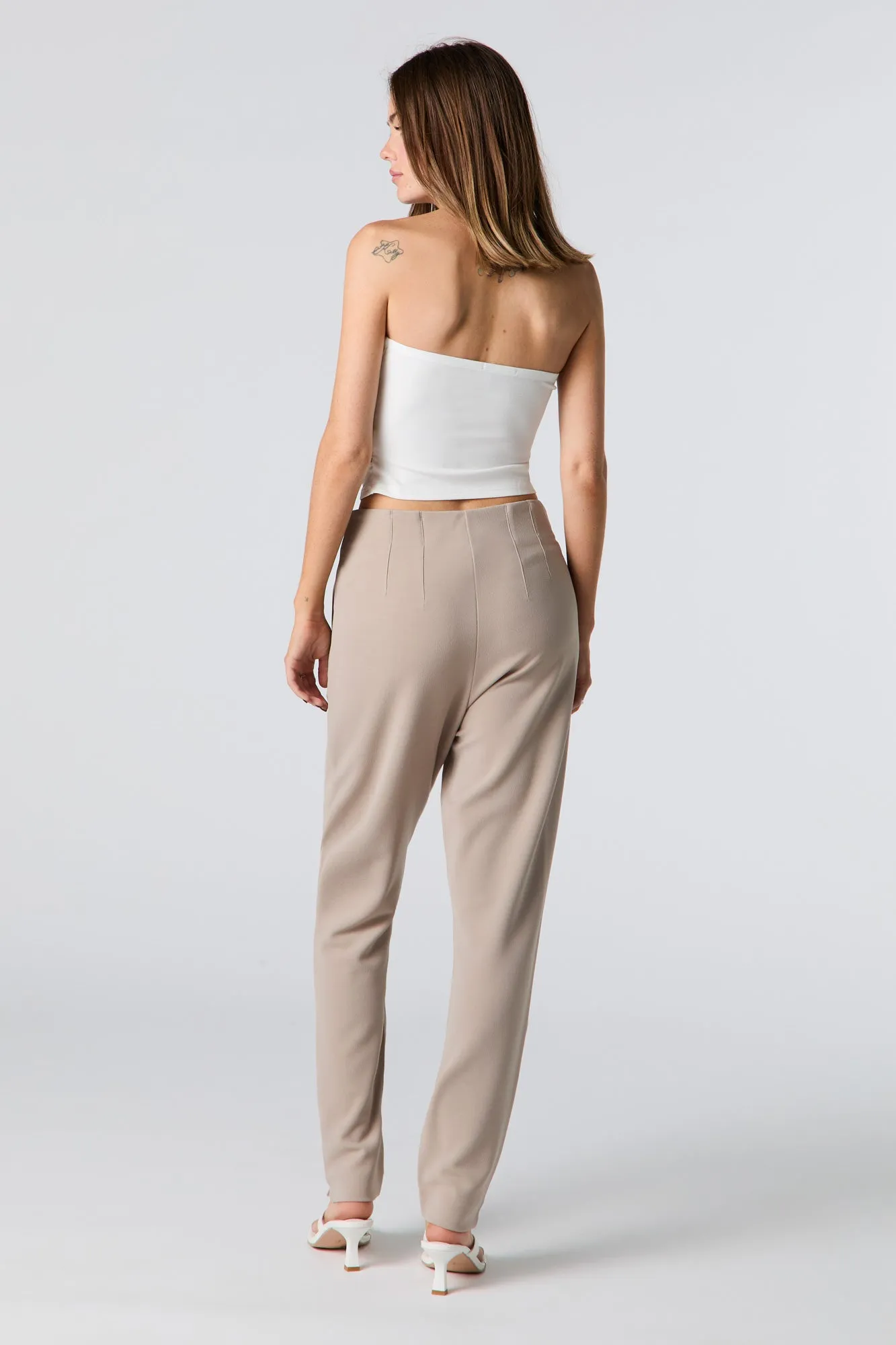 Crepe Slim Dress Pant