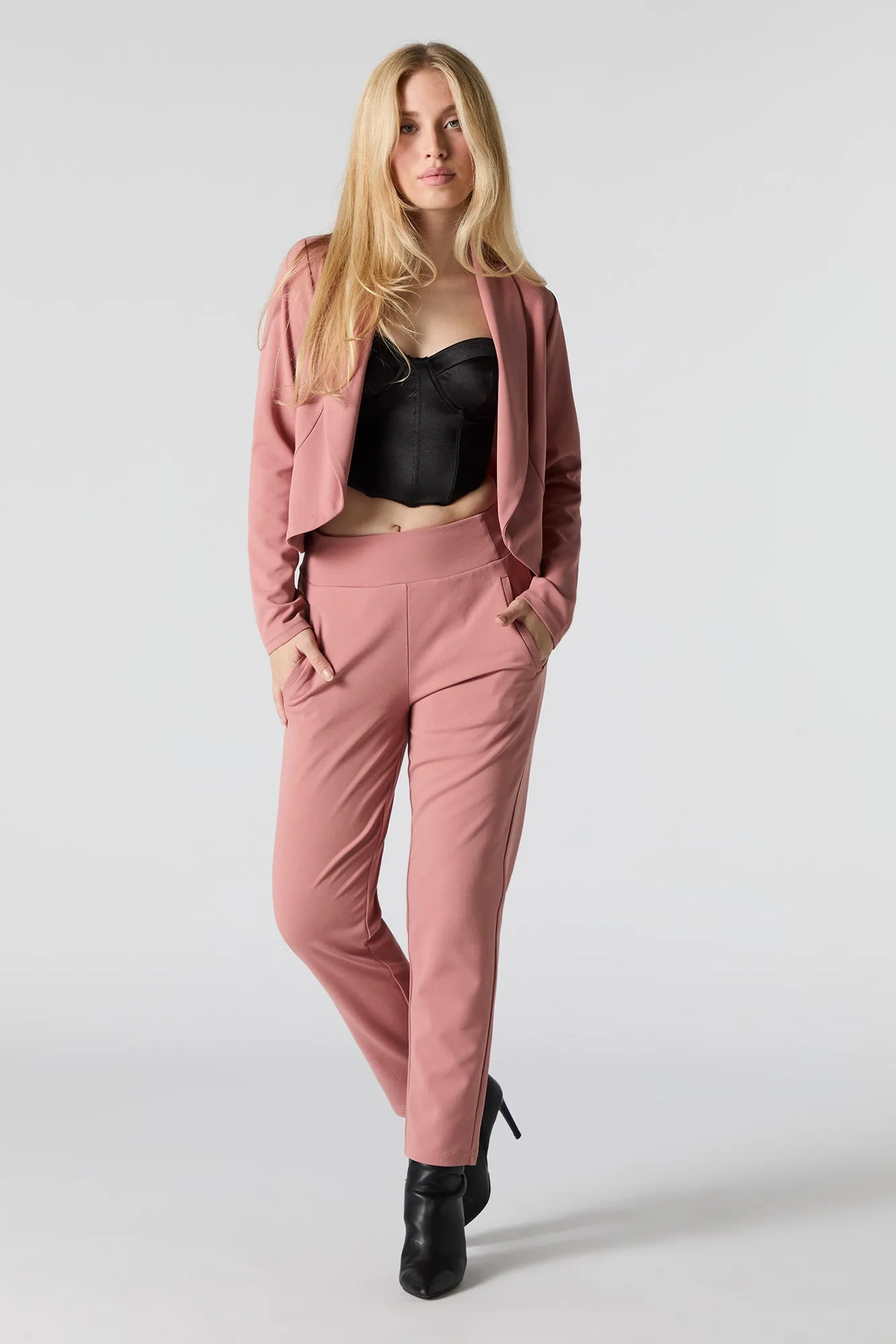 Crepe Slim Dress Pant