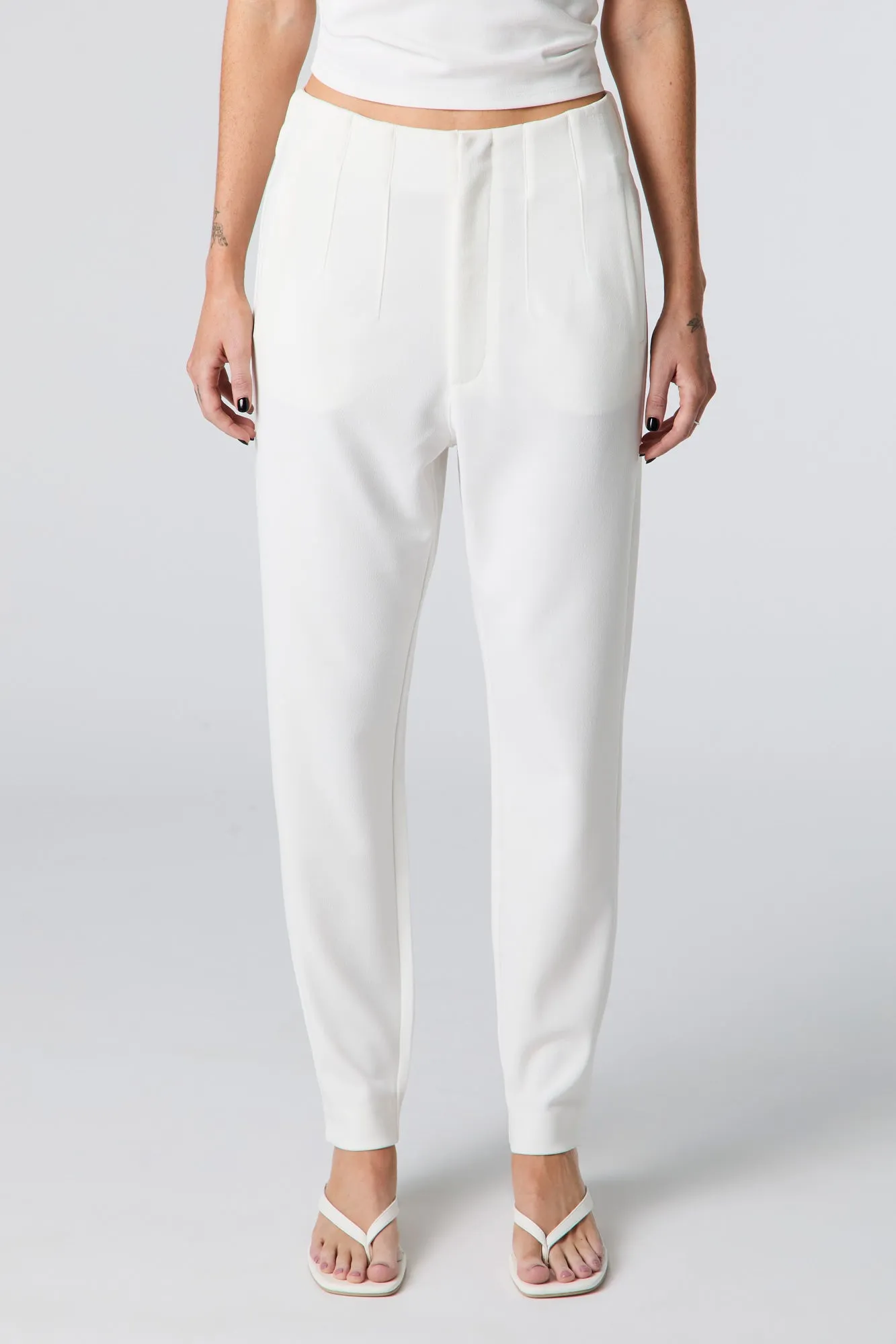 Crepe Slim Dress Pant