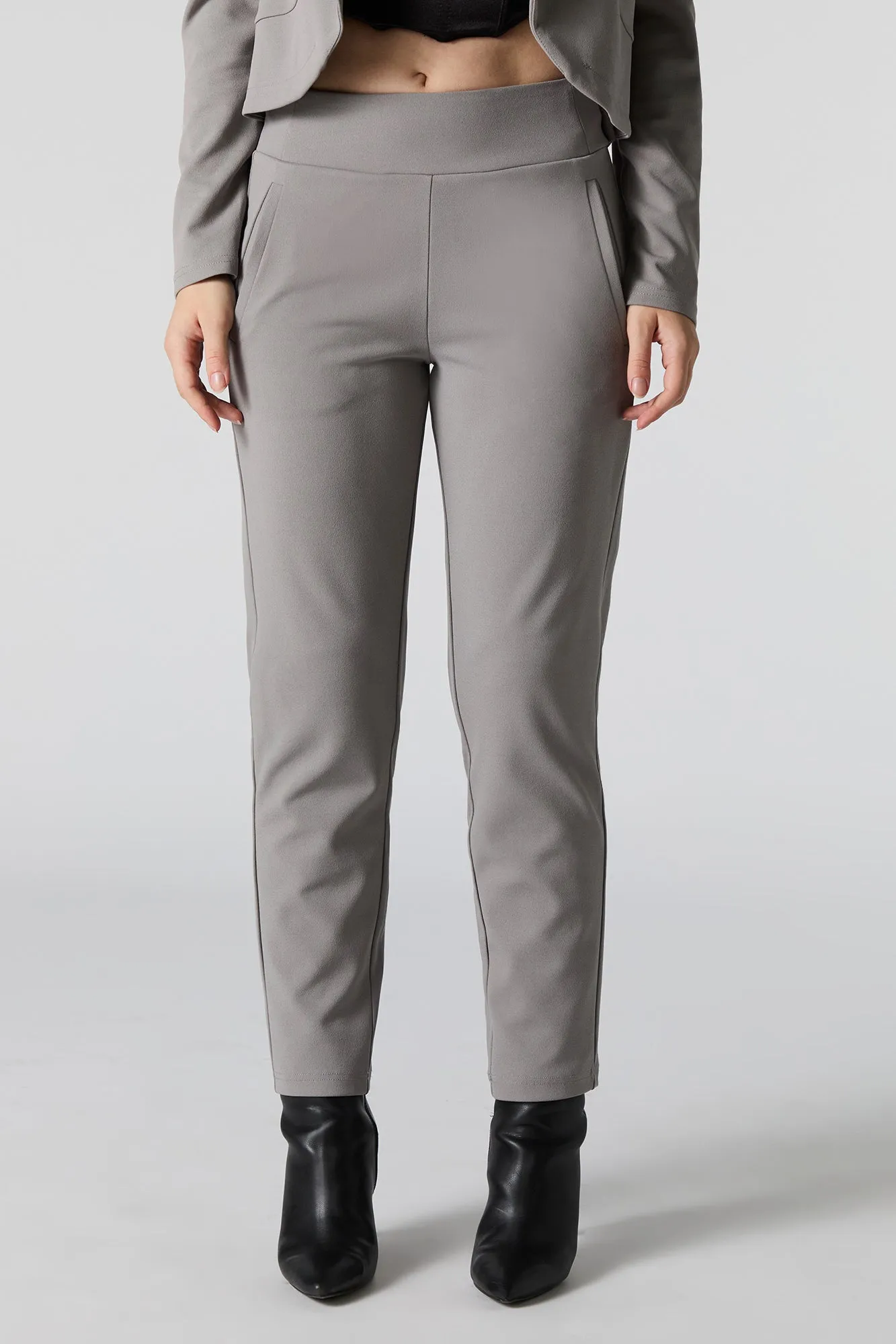 Crepe Slim Dress Pant