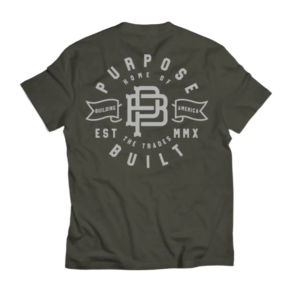 Emblem Tee, Charcoal