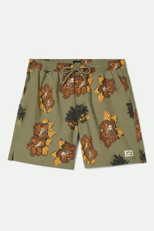 Everyday Stretch Hybrid Short 5.5" - Olive Surplus Floral