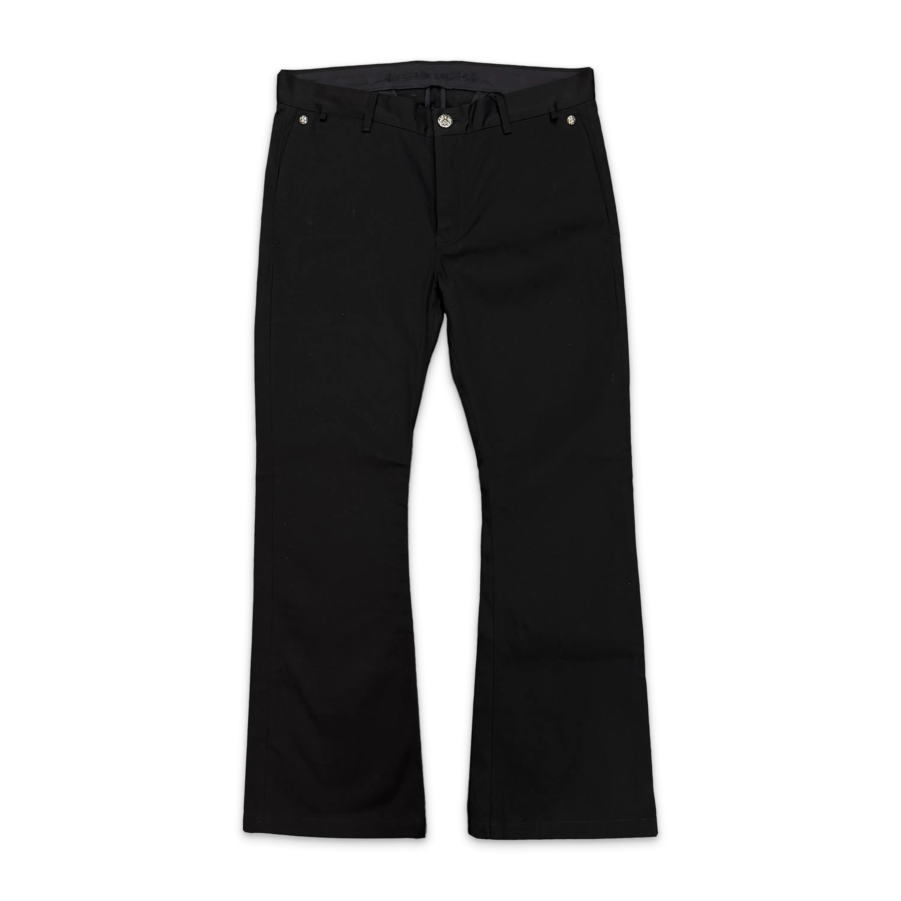 Flared Chino Pants Black