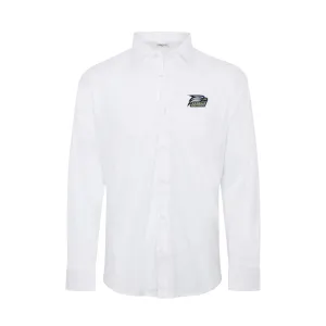 Georgia Southern Quattro Flex Dress Shirt with Semi-Spread Collar White