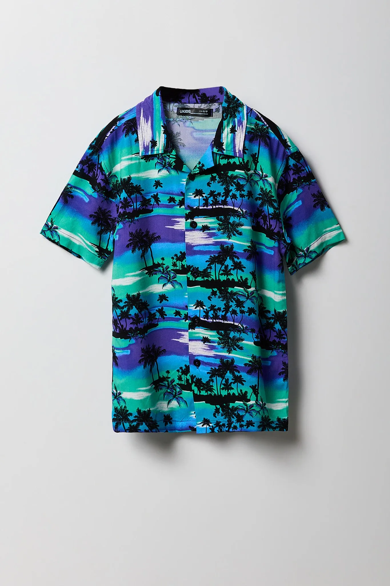 Haut boutonné avec motif tropical pour garçon