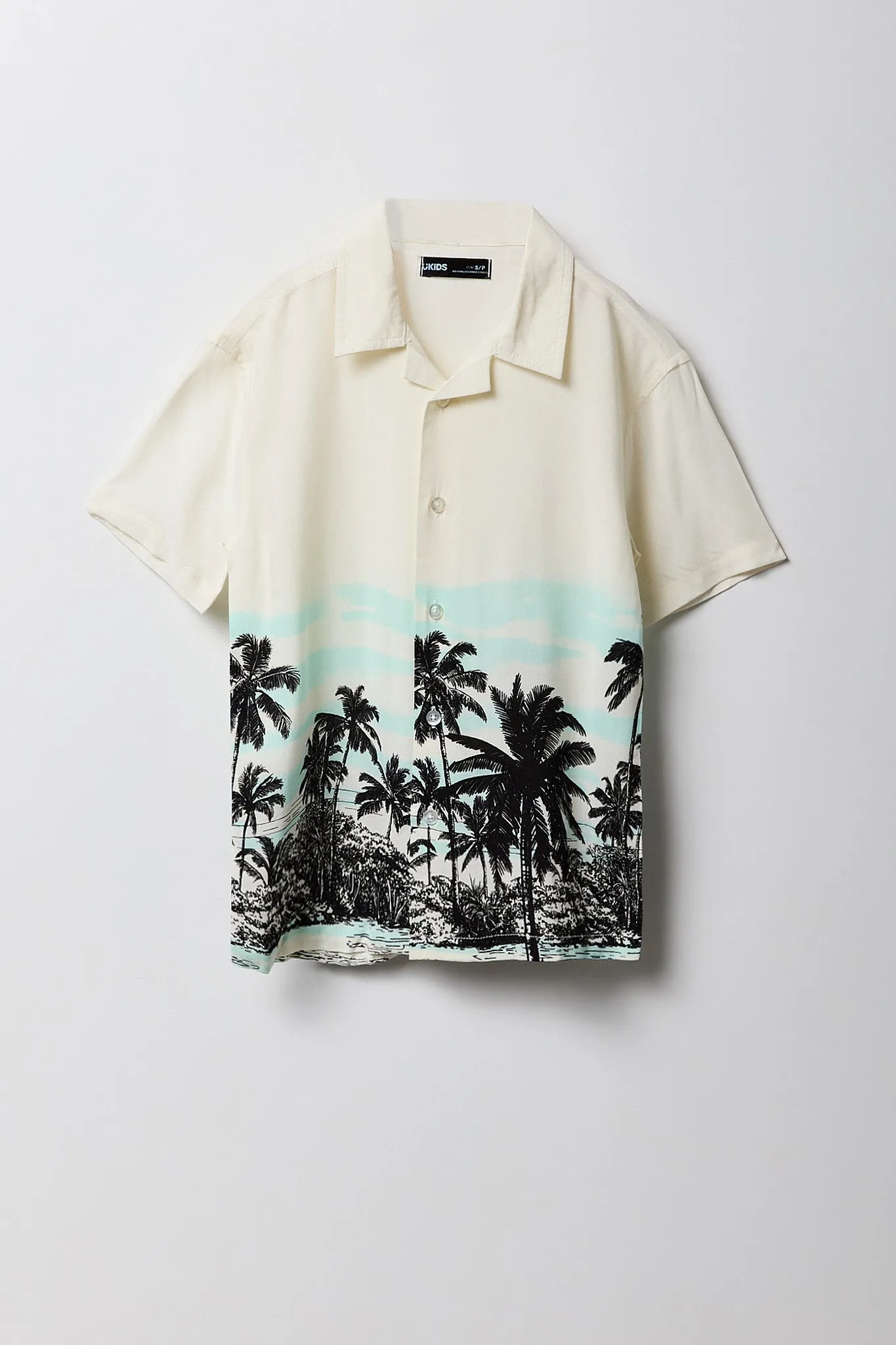 Haut boutonné avec motif tropical pour garçon
