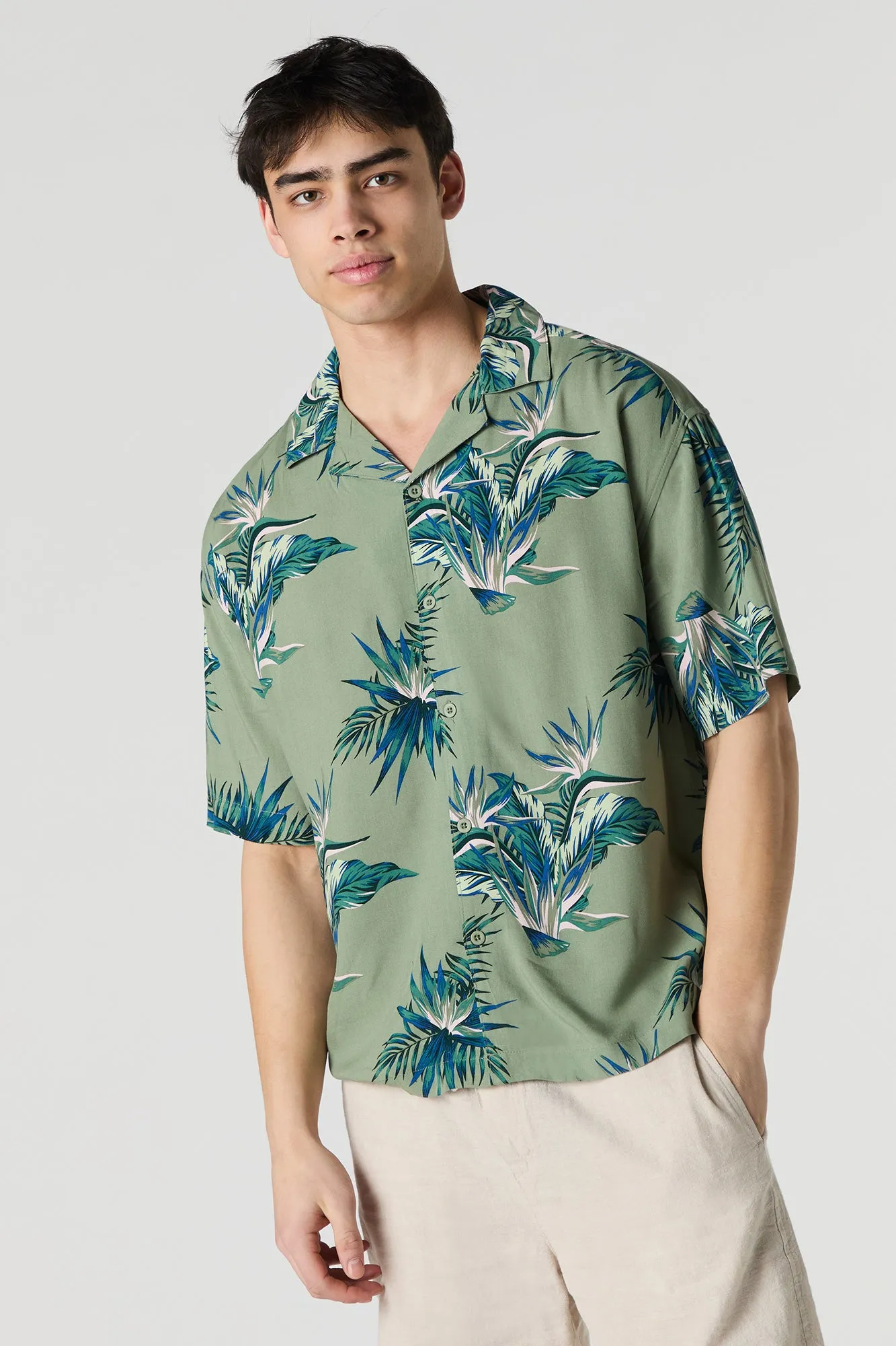 Haut boutonné à imprimé Summer Vibes