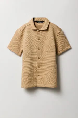 Haut boutonné texturé pour garçon