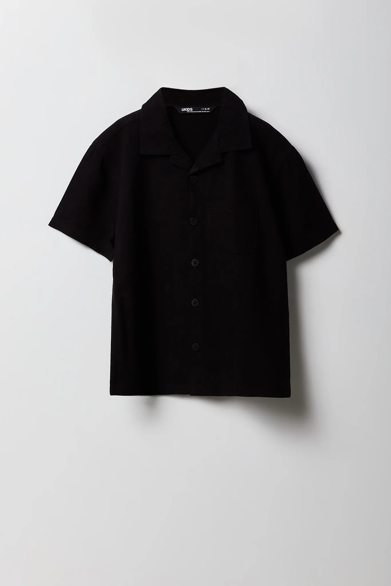 Haut carré boutonné avec col pour garçon